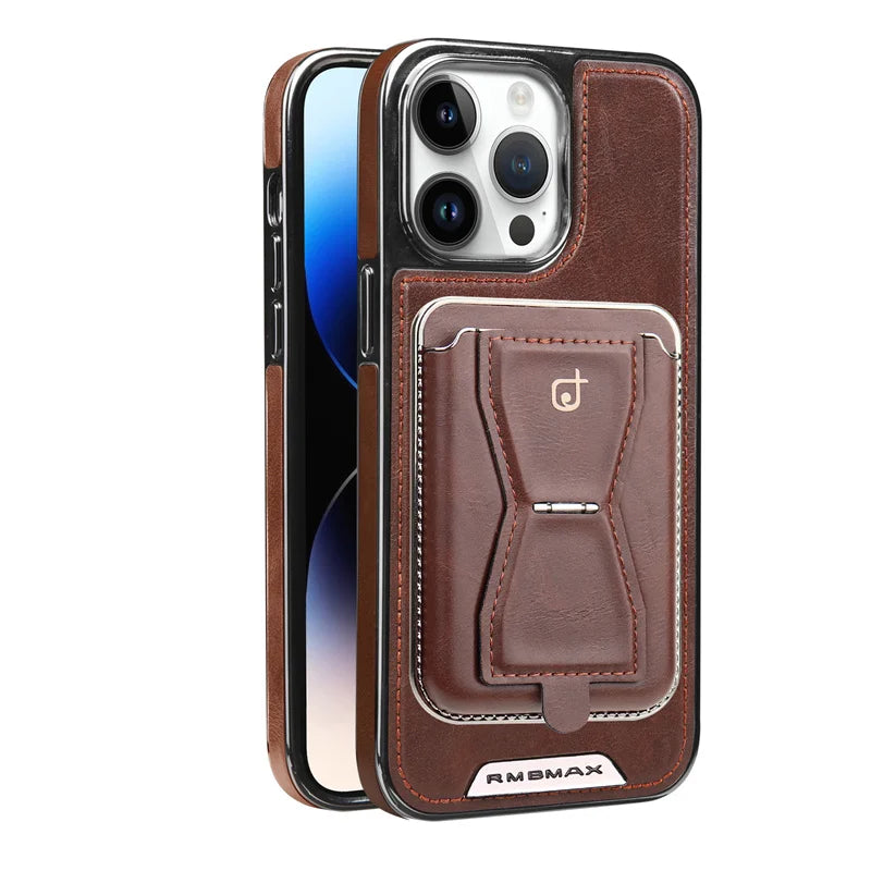 Full Coverage Protection Leather iPhone Case - Durable leather case offering complete protection, stylish design, and secure fit for your iPhone.