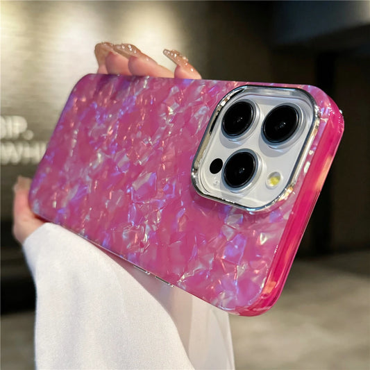 Luxury Glitter Marble iPhone Case - Stylish and Protective Cover for iPhone 11-16 Pro Max, Featuring a Premium Marble Pattern Design with Sparkling Glitter Accents, Durable Hard PC Shell, and Shockproof Protection for Everyday Use.