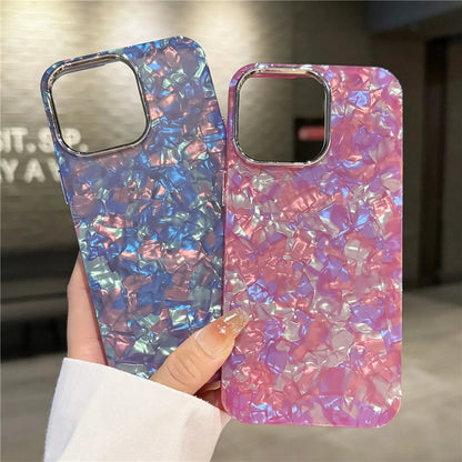 Luxury Glitter Marble iPhone Case - Stylish and Protective Cover for iPhone 11-16 Pro Max, Featuring a Premium Marble Pattern Design with Sparkling Glitter Accents, Durable Hard PC Shell, and Shockproof Protection for Everyday Use.