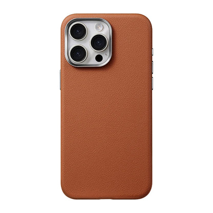 VEGAN: Premium Leather Magnetic iPhone Case - Eco-friendly vegan leather case with MagSafe compatibility, offering stylish protection and seamless wireless charging for your iPhone.