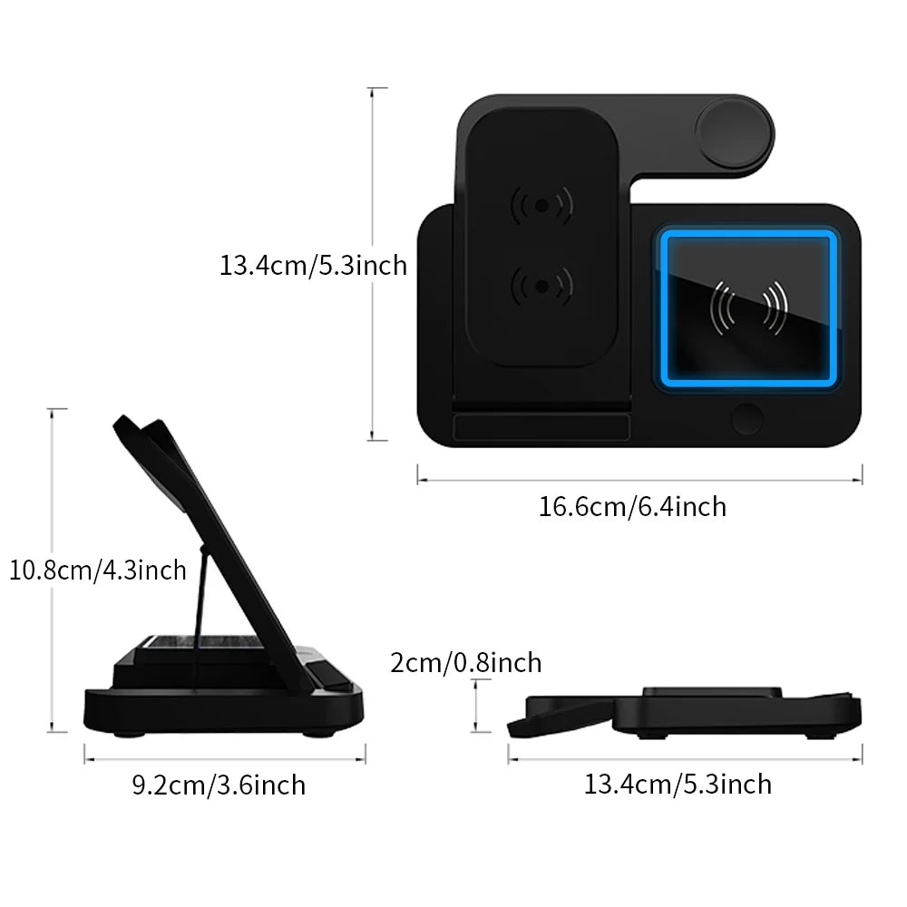 LED Fast 3 in 1 WIRELESS CHARGER Stand