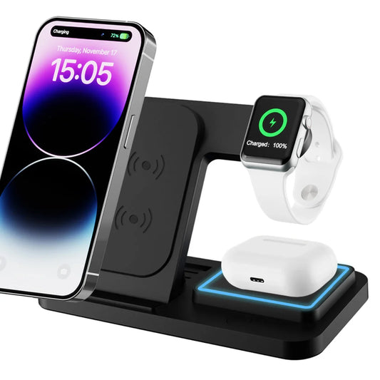 LED Fast 3 in 1 WIRELESS CHARGER Stand