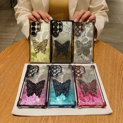 Samsung Feather Butterfly Stand Case - Lightweight protective case with elegant butterfly design, built-in stand for hands-free viewing, and precise cutouts for Samsung devices.